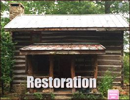 Historic Log Cabin Restoration  Mount Mourne, North Carolina